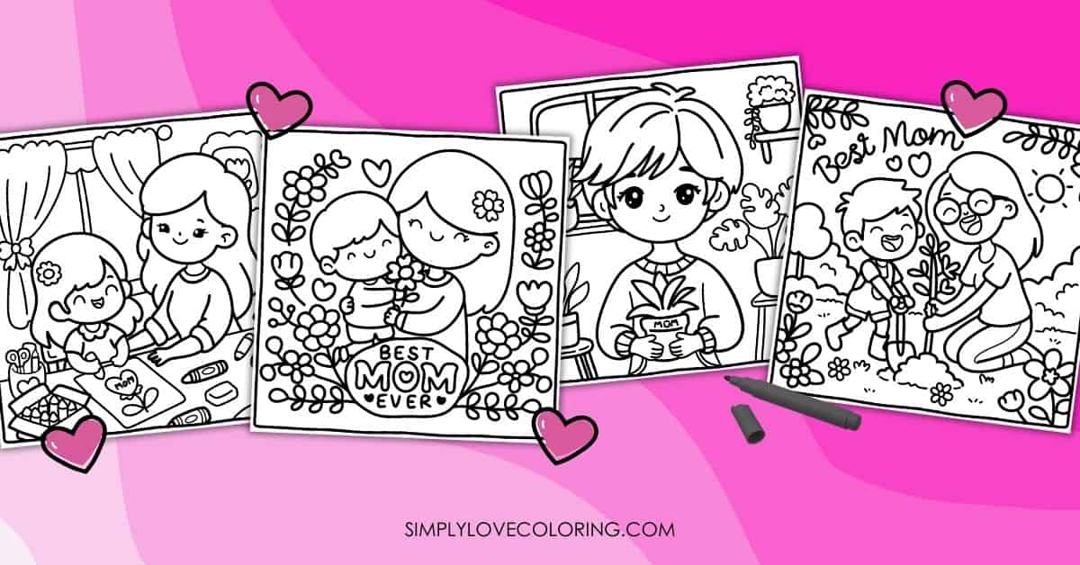 cozy collection mothers day coloring pages featured image