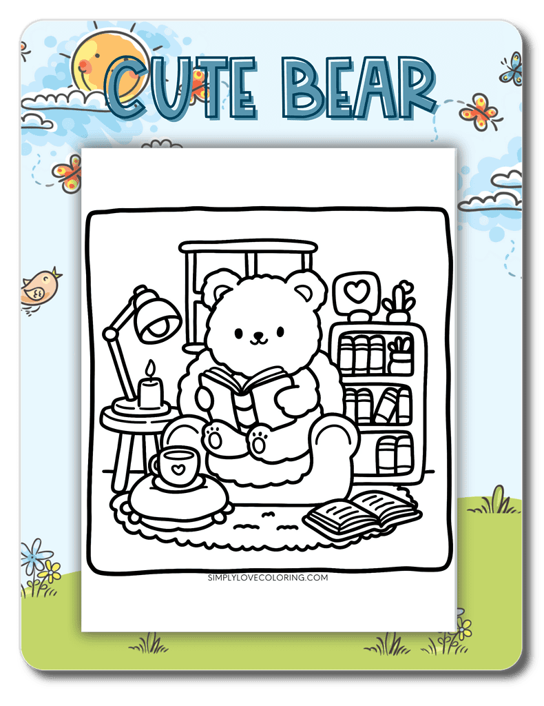 Cute Bear Coloring Pages category page image
