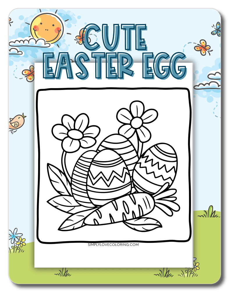 Cute Easter Egg Coloring Pages category page image