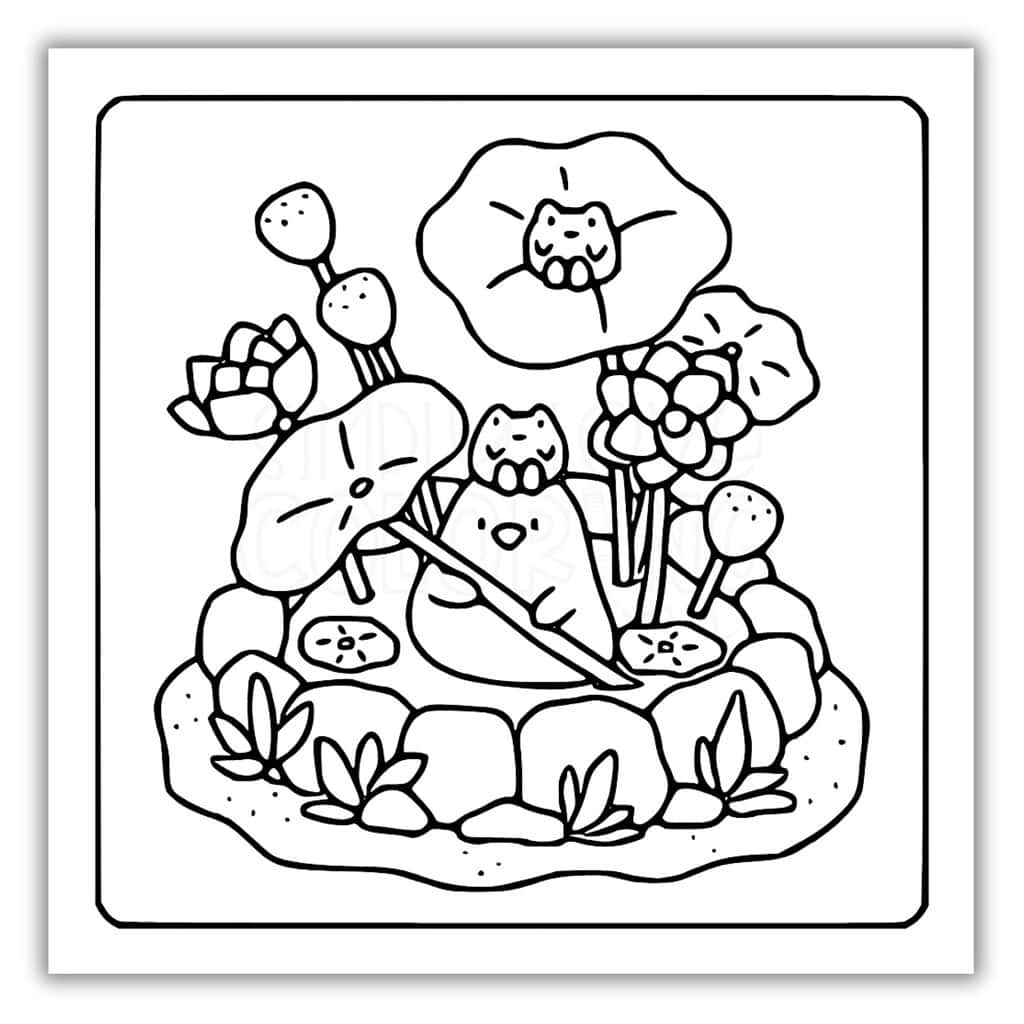 Pond Garden Coloring Pages