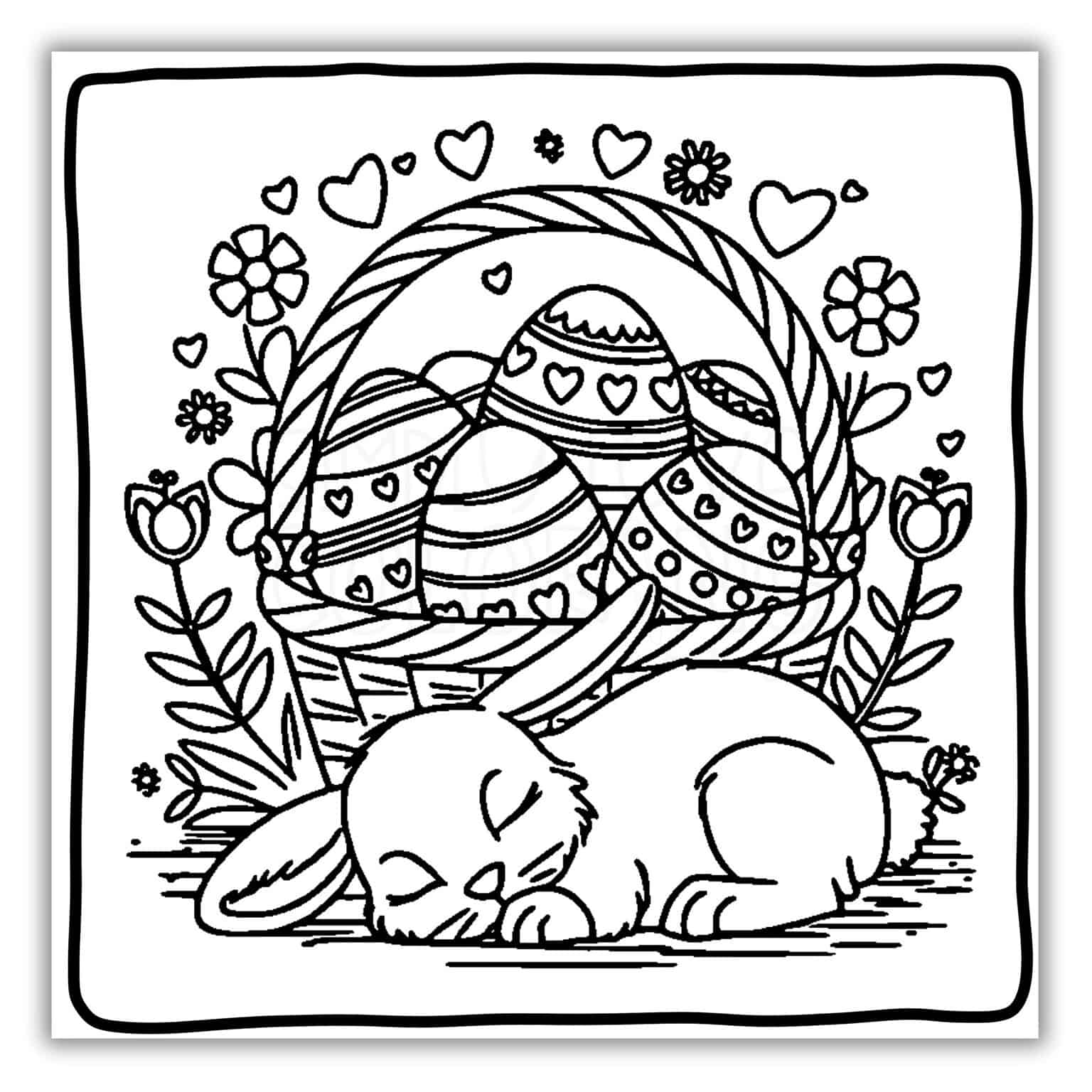 Cute Easter Egg Coloring Pages (Free PDF Printables) - Simply Love Coloring