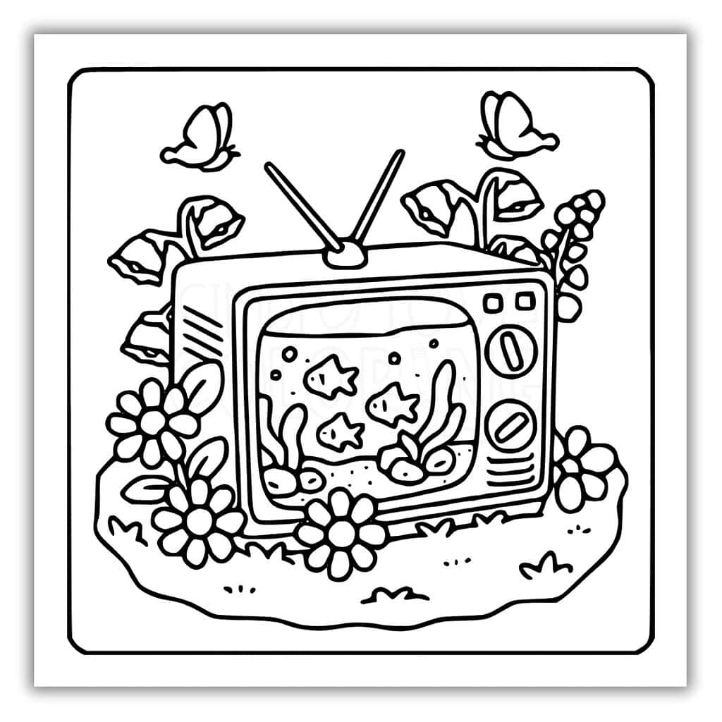 Television Garden Coloring Pages