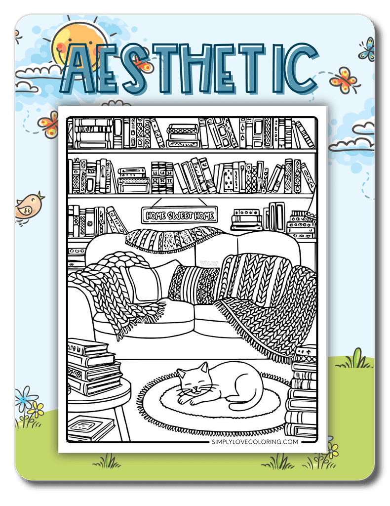 aesthetic coloring pages category image