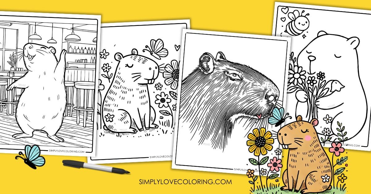capybara coloring pages featured image