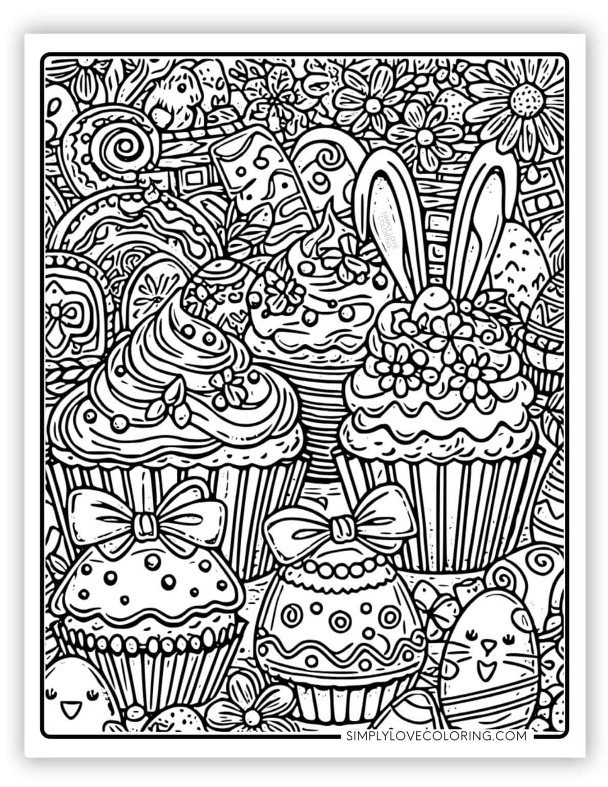Cupcake Coloring Pages (Free PDF Printables) - Simply Love Coloring