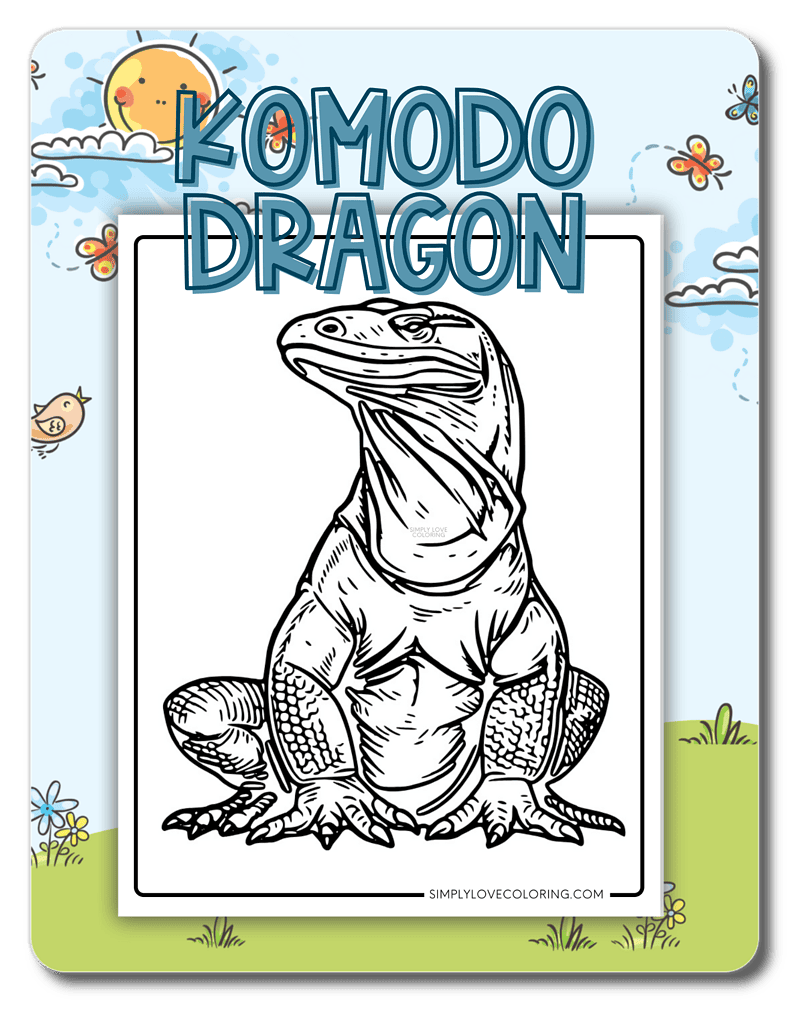 komodo dragon coloring pages category image
