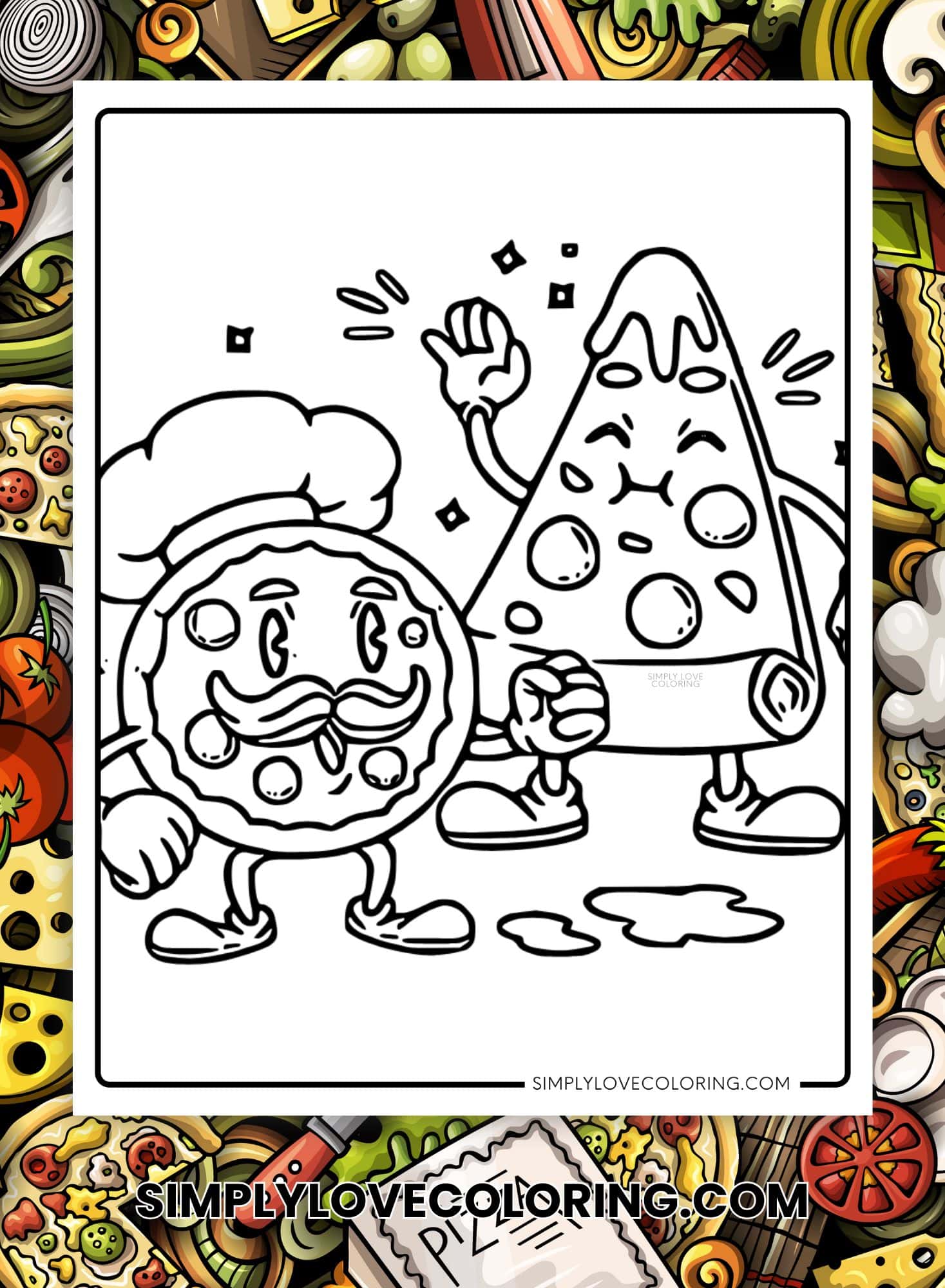 Pizza Coloring Pages (Free PDF Printables) - Simply Love Coloring