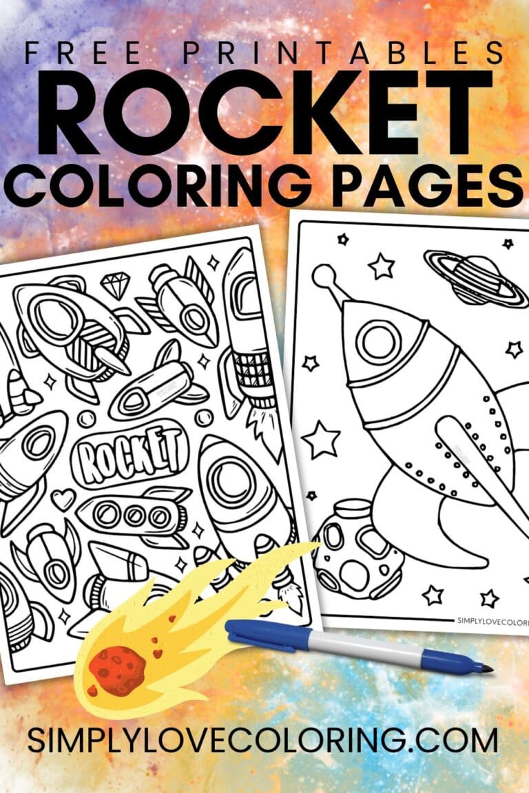Rocket Coloring Pages (Free PDF Printables) - Simply Love Coloring