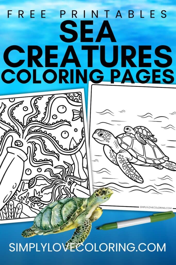 sea creatures coloring pages pinterest image