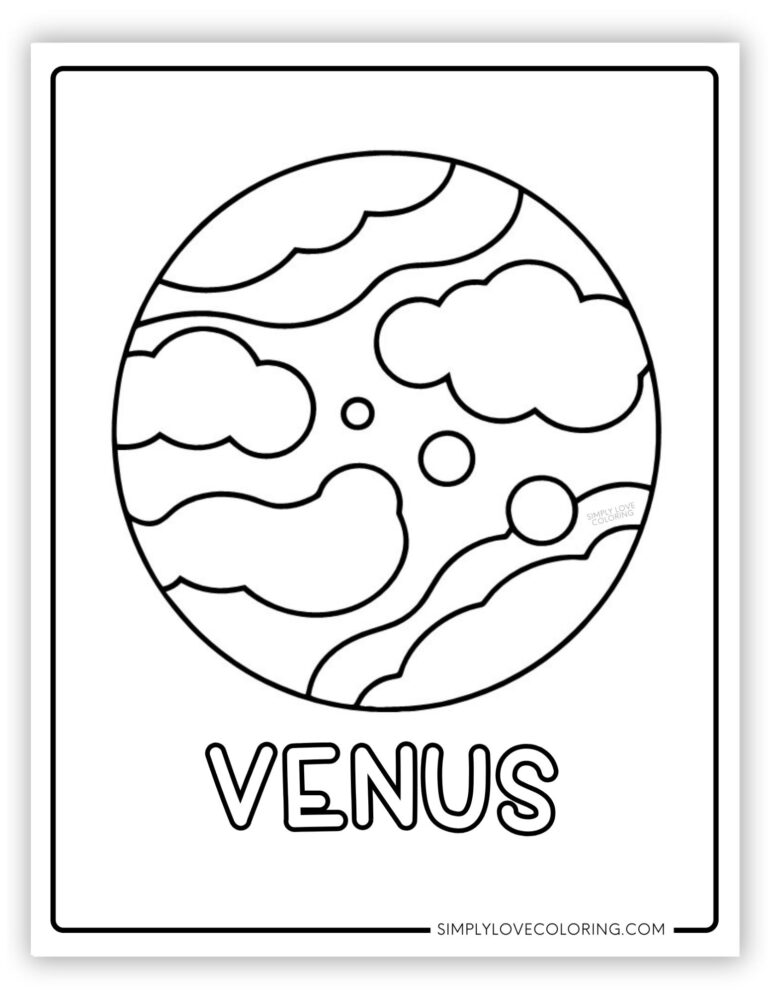 Planet Coloring Pages (Free PDF Printables) Simply Love Coloring