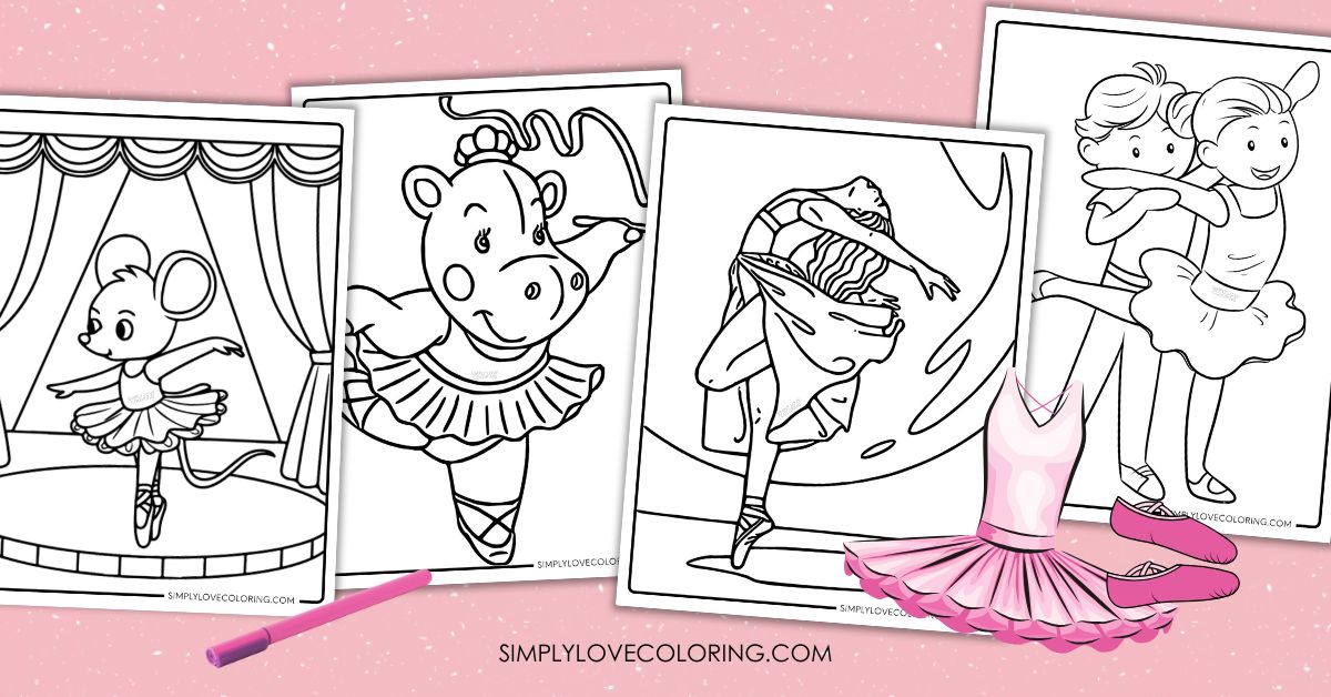 ballerina coloring pages featured image
