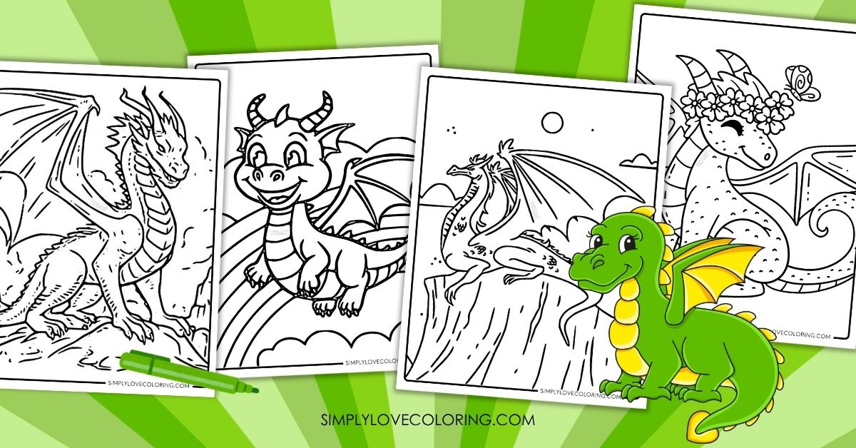 Dragon Coloring Pages Featured Image
