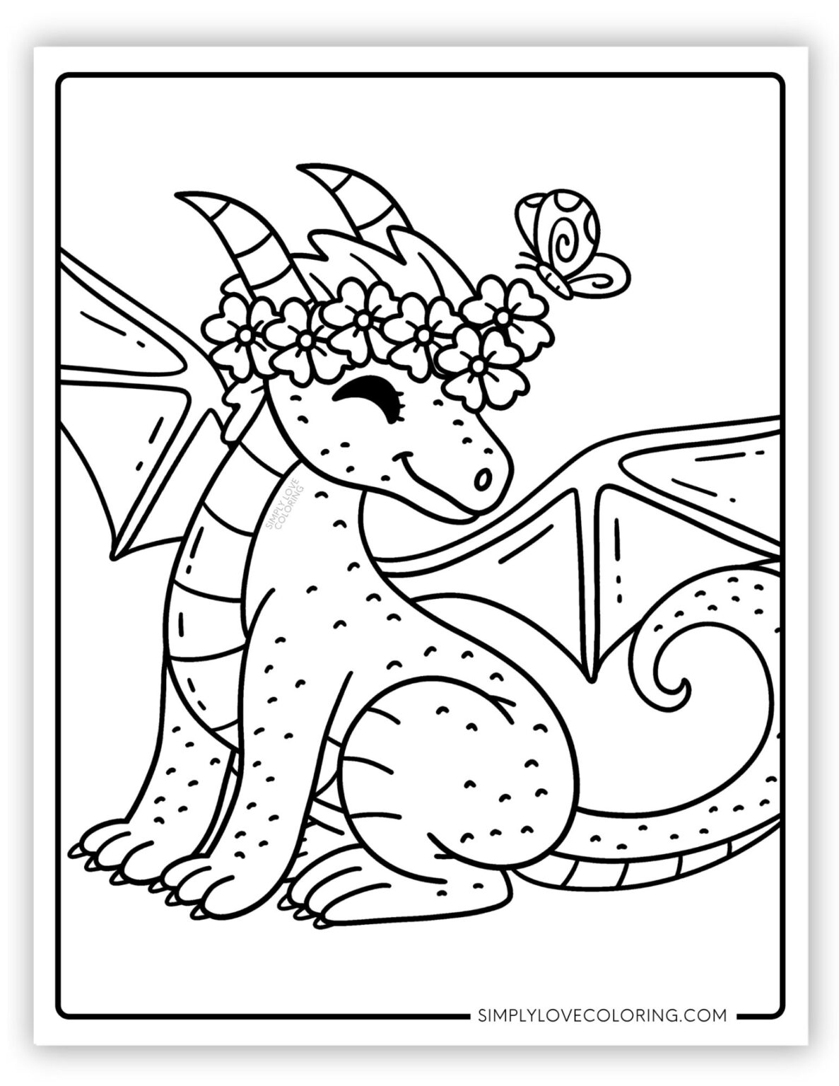 Dragon Coloring Pages (Free PDF Printables) - Simply Love Coloring