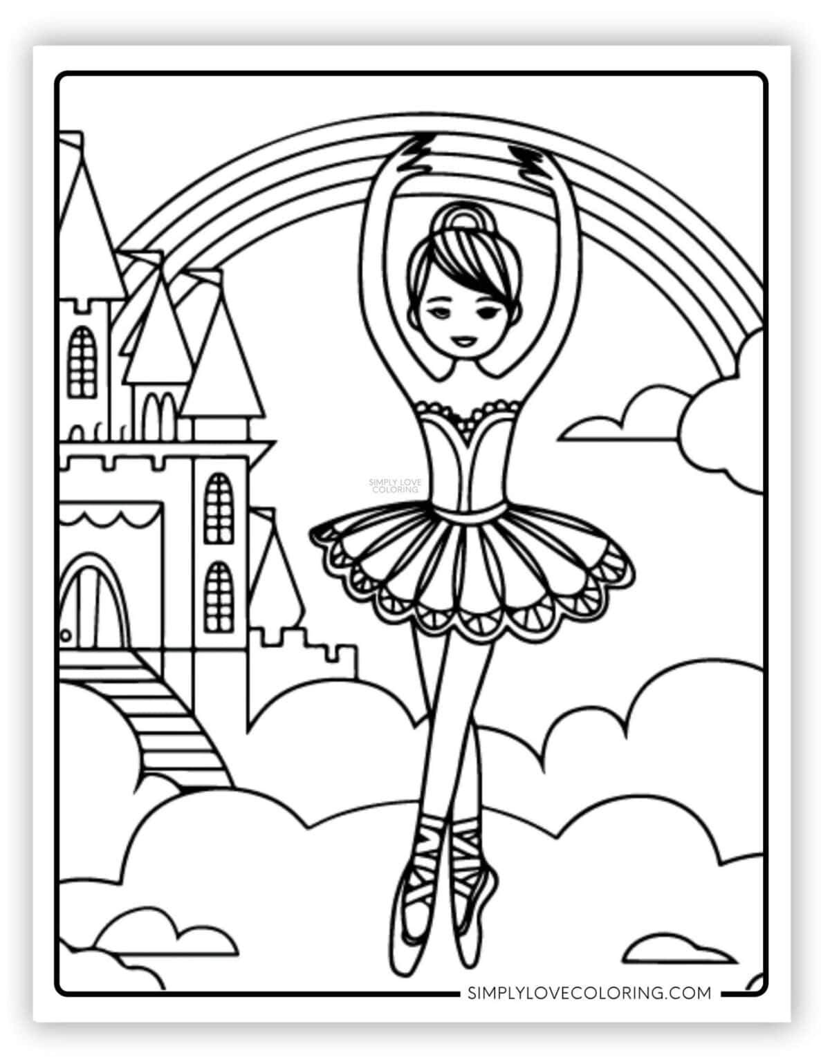 Ballerina Coloring Pages (Free PDF Printables) - Simply Love Coloring