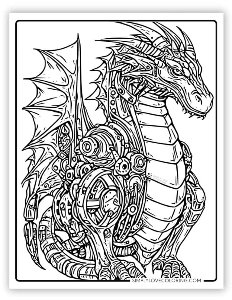 Dragon Coloring Pages (Free PDF Printables) - Simply Love Coloring