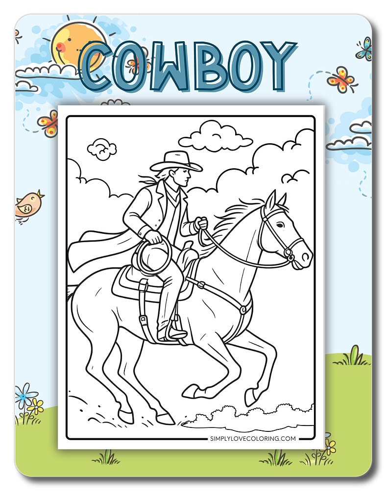 cowboy coloring pages