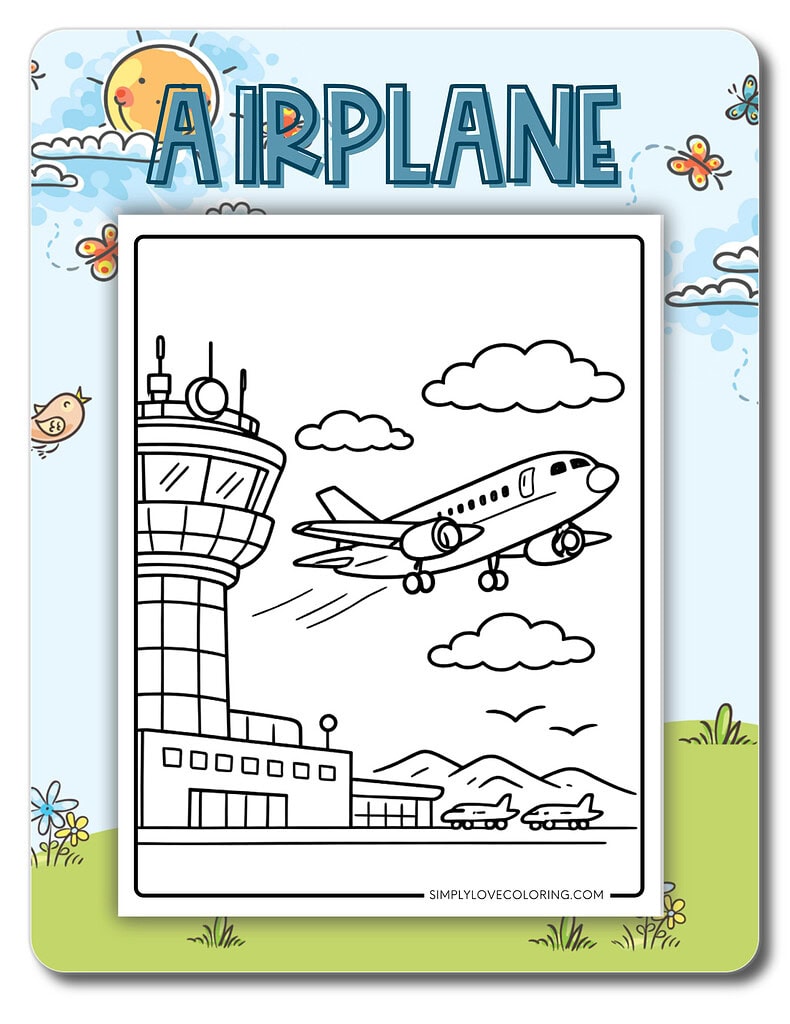 Airplane coloring pages