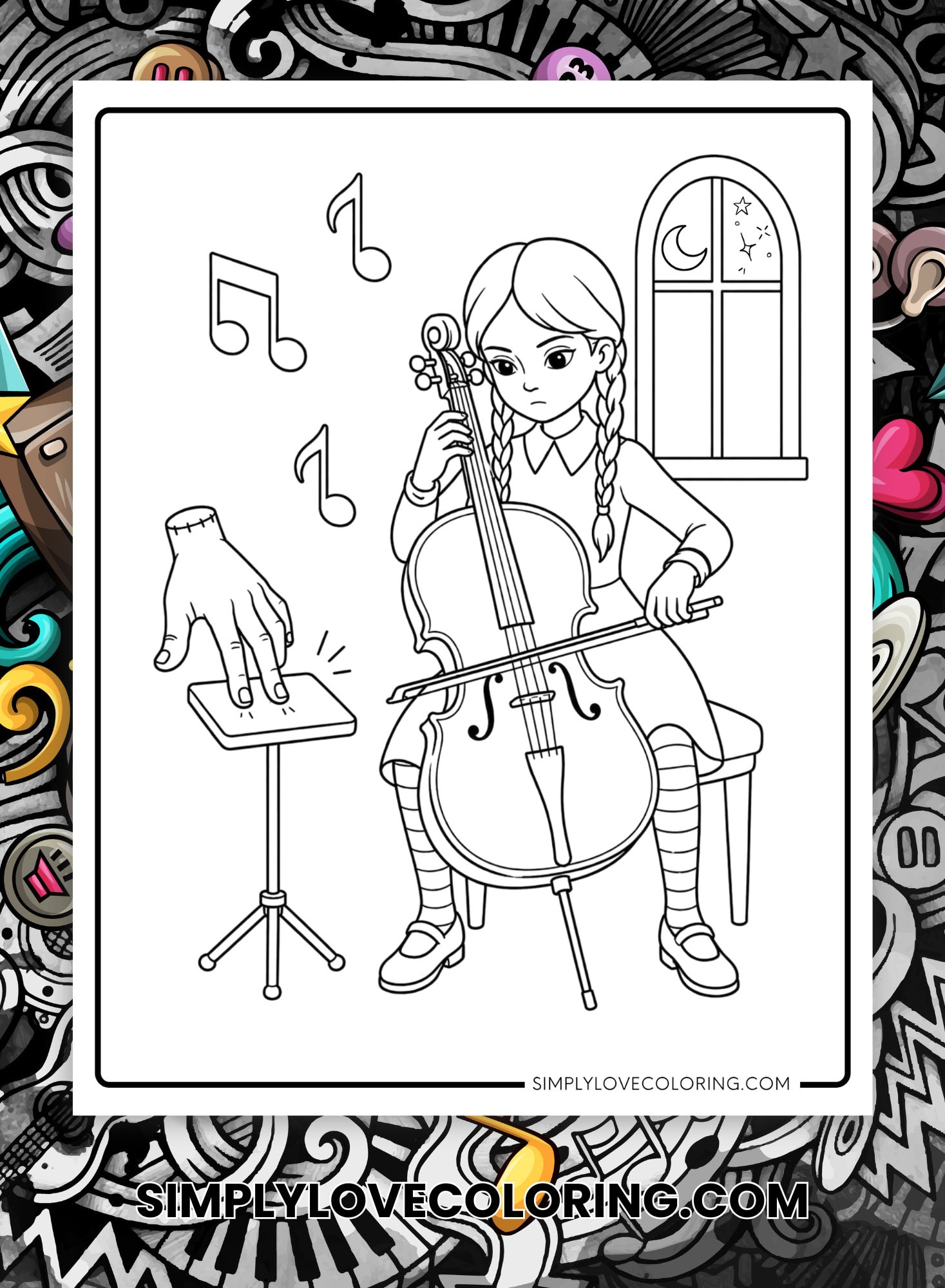 Wednesday Coloring Pages (Free PDF Printables) - Simply Love Coloring